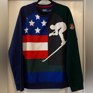 Polo Ralph Lauren Downhill Skier Crewneck Sweater Sweatshirt Ski Alpine 92 Large